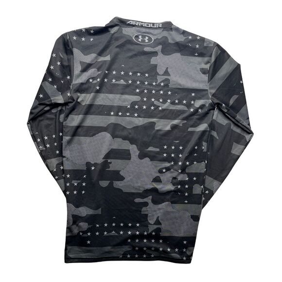 5-90 UNDER ARMOUR Men's Compression Top Camo Stars Gray Lg - Picture 2 of 13
